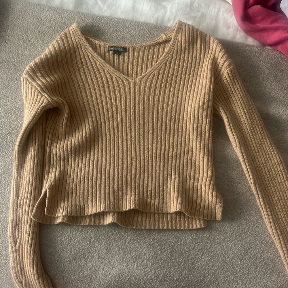 Wild fable, extra small brown shirt with V-neck